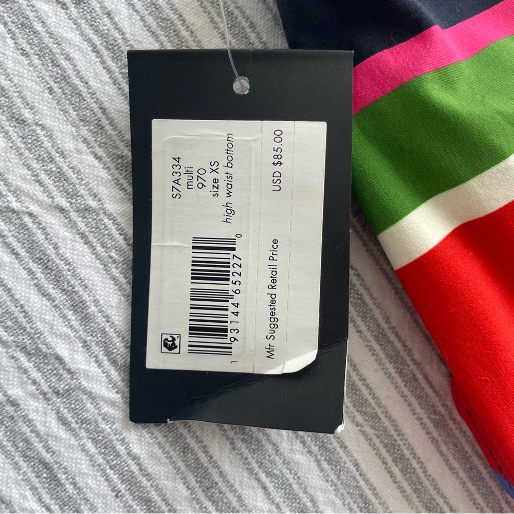 Kate Spade New York Multi-Stripe High Waist Bikini Bottom Size XS NWT NEW Summer - Picture 4 of 7